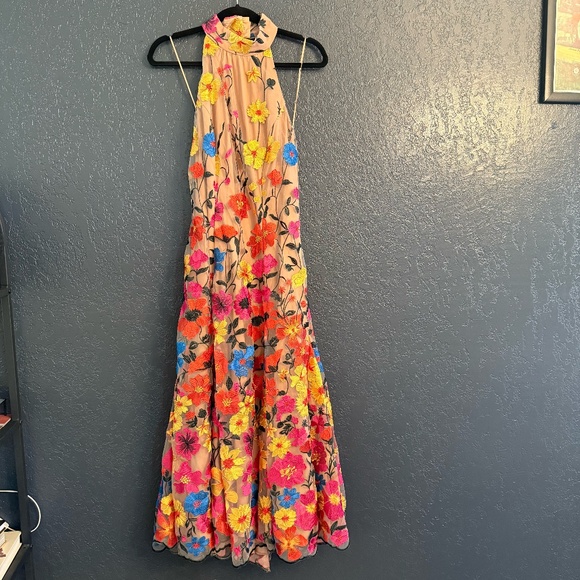 NWT Milly Penelope Floral Mesh Embroidered Dress - Picture 2 of 12